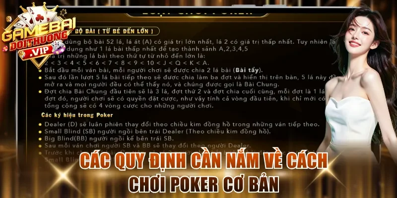 Các quy định cần nắm về cách chơi Poker cơ bản