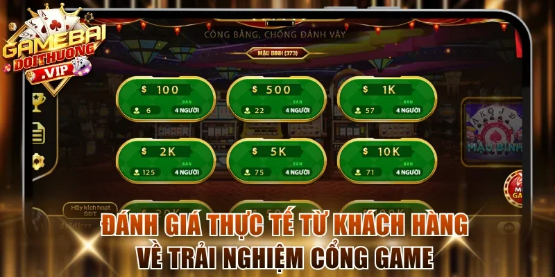 Đánh giá thực tế từ khách hàng về trải nghiệm cổng game
